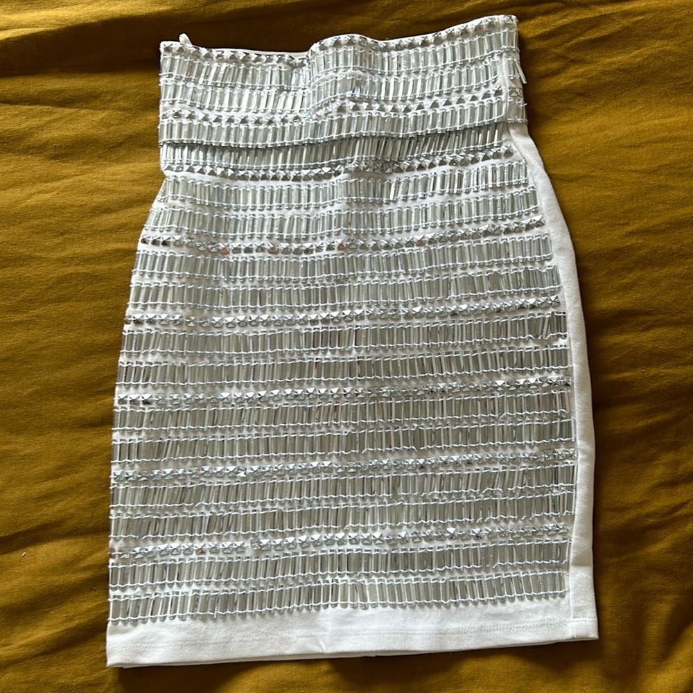 High waisted mini skirt